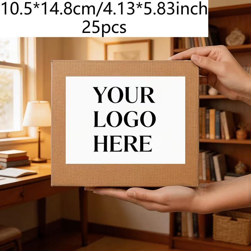 TEMU Personalized Custom Rectangular Stickers, Available Sizes: 3*5/4*6/4*9/6*9/8*12/10.5*14.8cm. You Can Your Own Images To Customize Labels Or
