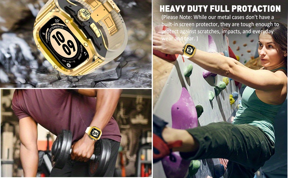 Premium Silicone Band & 316L Stainless Steel Case for Apple Watch Ultra 49mm Series 1-2 - Luxury Protective Cover with Metal Buckle, Scratch-Resistant Durable Design, Gift-Ready Daily Wear Accessory, Smartwatch Protection, Sleek Watch Design, Scratchresistant Finish