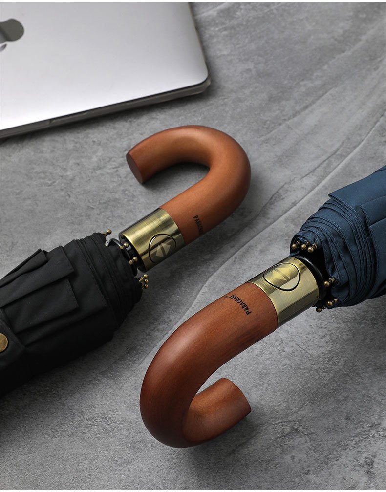 Large Automatic Umbrellas for Men And Women, Suitable for Golf, Featuring a Vintage Design, Windproof Structure, And 10 Ribs.