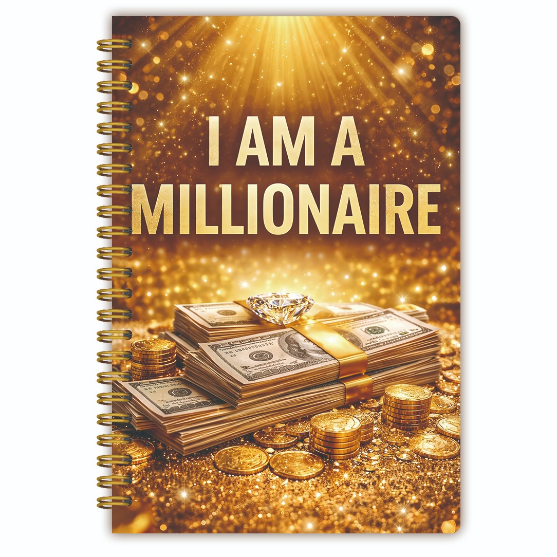 TEMU 1pc Golden Financial Planner & - Management Notebook Suitable For Budgeting, Investment Tracking, Business Ledger, Expense Recording, Undated