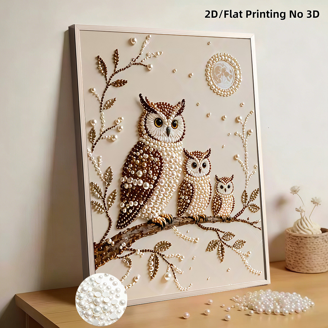   painting with owl branch   5d pearl painting kit for home wall decoration art ideal for   holiday gifts relieving stress and conveying warm   perfect handmade gift unframed