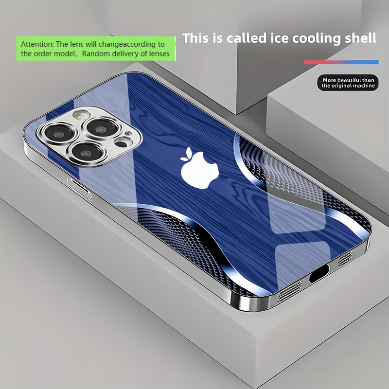 Iphone - Husă LuxLin SilverWood – Sticlă Electroplată Argintie cu Design Lemn Natural pentru iPhone