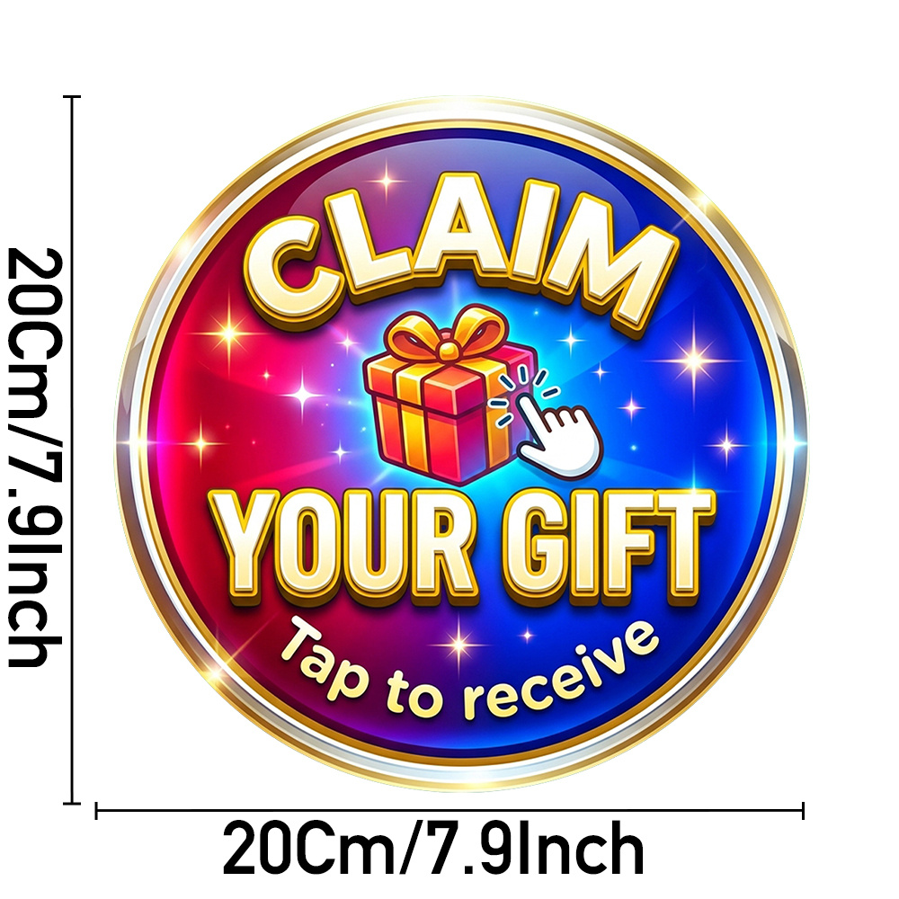 TEMU 2d Flat, [2d Flat] 2d Flat, 1pc Retro Round Claim Your Sign Suitable Store Directional Arrows, Shopping , Durable Acrylic Decoration With