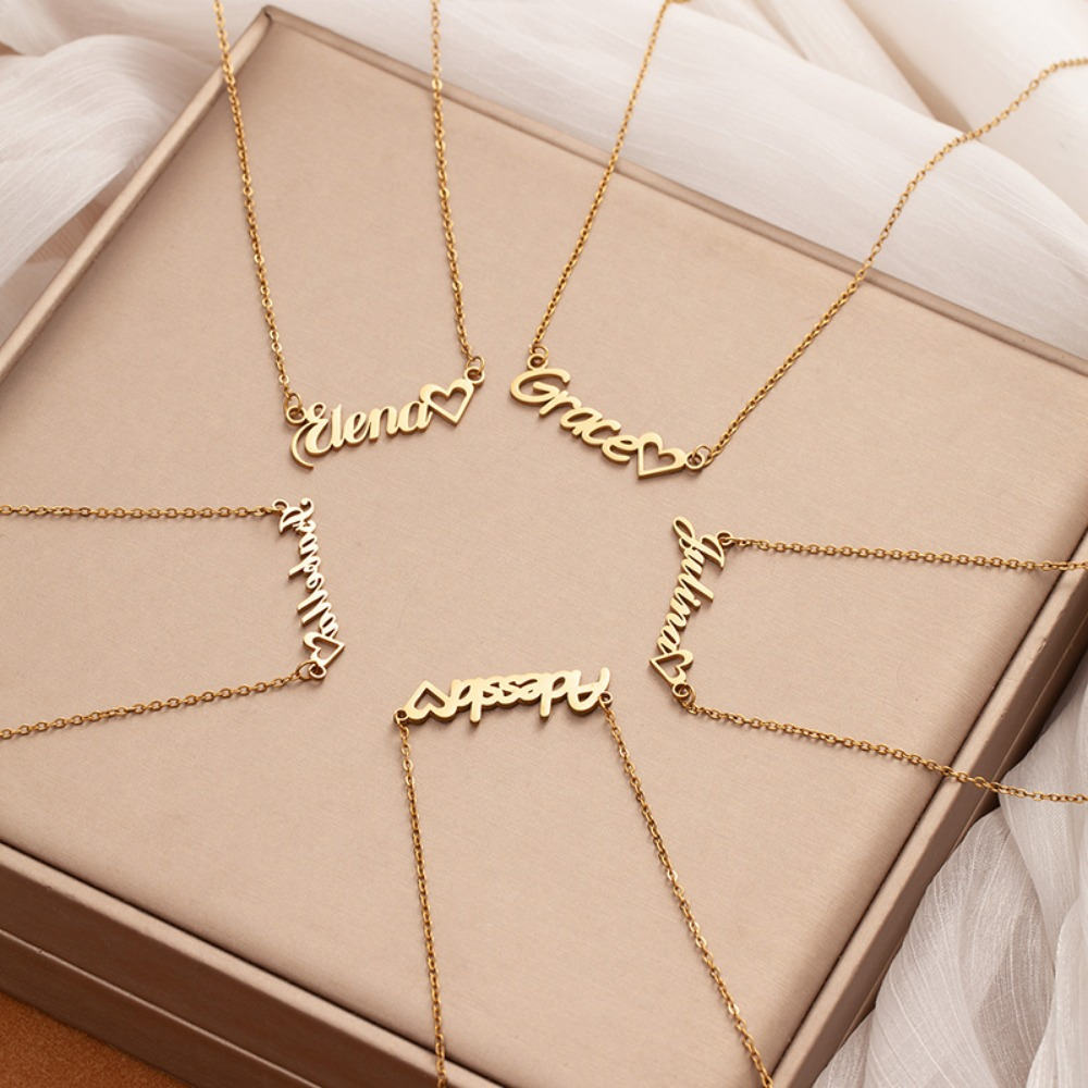 18K Golden Plated Custom Name Pendant Necklace