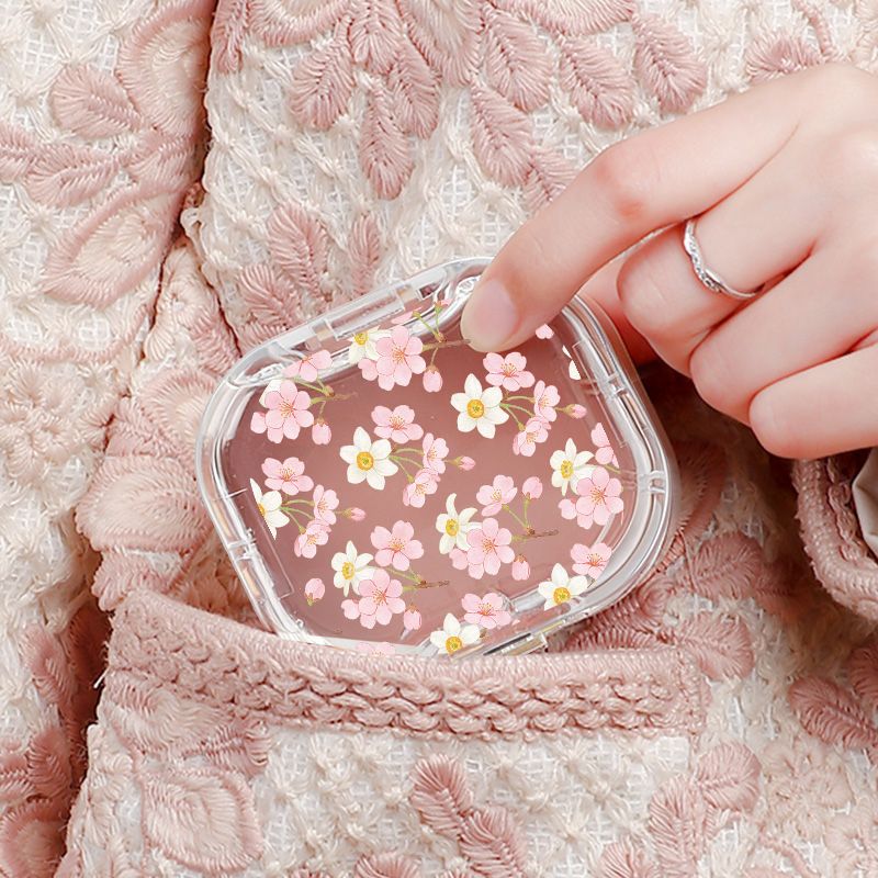 Image of Flowers Fill , Travel Portable Mini Storage Box, Easy Shape, Store ' Hair Ties And All Kinds Of Small Hair Clips