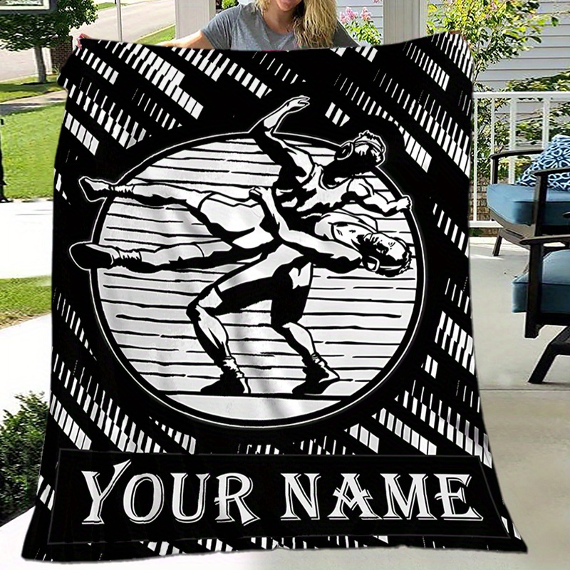 

Personalized Wrestling- Blanket - For , For Napping, Camping & | Fleece Unique 3d Printed | | , - Polyester | For Bed, , And Air Conditioning