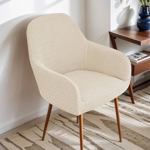 high back armchair cover with t shaped texture elastic chair cover dining chair cover solid color chair cover suitable for hotels kitchens restaurants and ideal for home decoration and protection covers