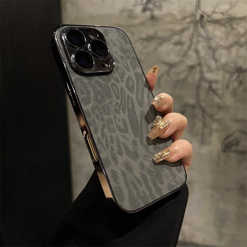 Phone Case: Phone Case - Cool Leopard Print Plating Case With Full Protection For Iphone 17/17 Air/17 Pro/17 Pro Max/16/15/14/13/12 Pro Max/plus, With Camera Protection