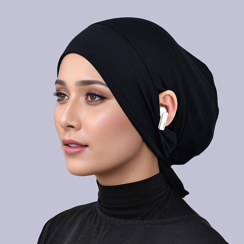 Image of 1pc Women's Adjustable Ear- Headband Cap, Fashionable And Elegant Elastic Base Cap For Hijab, Multiple Colors To Match Outfits, Suitable For , Gatherings, And More