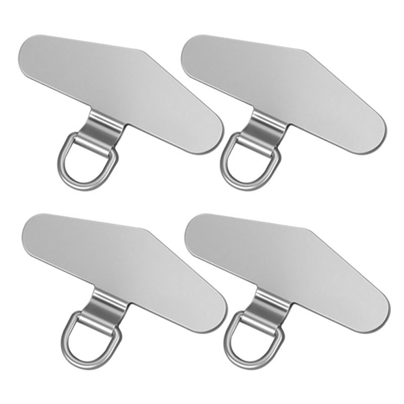 TEMU 4 pezzi di clip per cordino per telefono in acciaio inossidabile, connettori per cordino per telefono, ganci per cinturino da polso per custodia