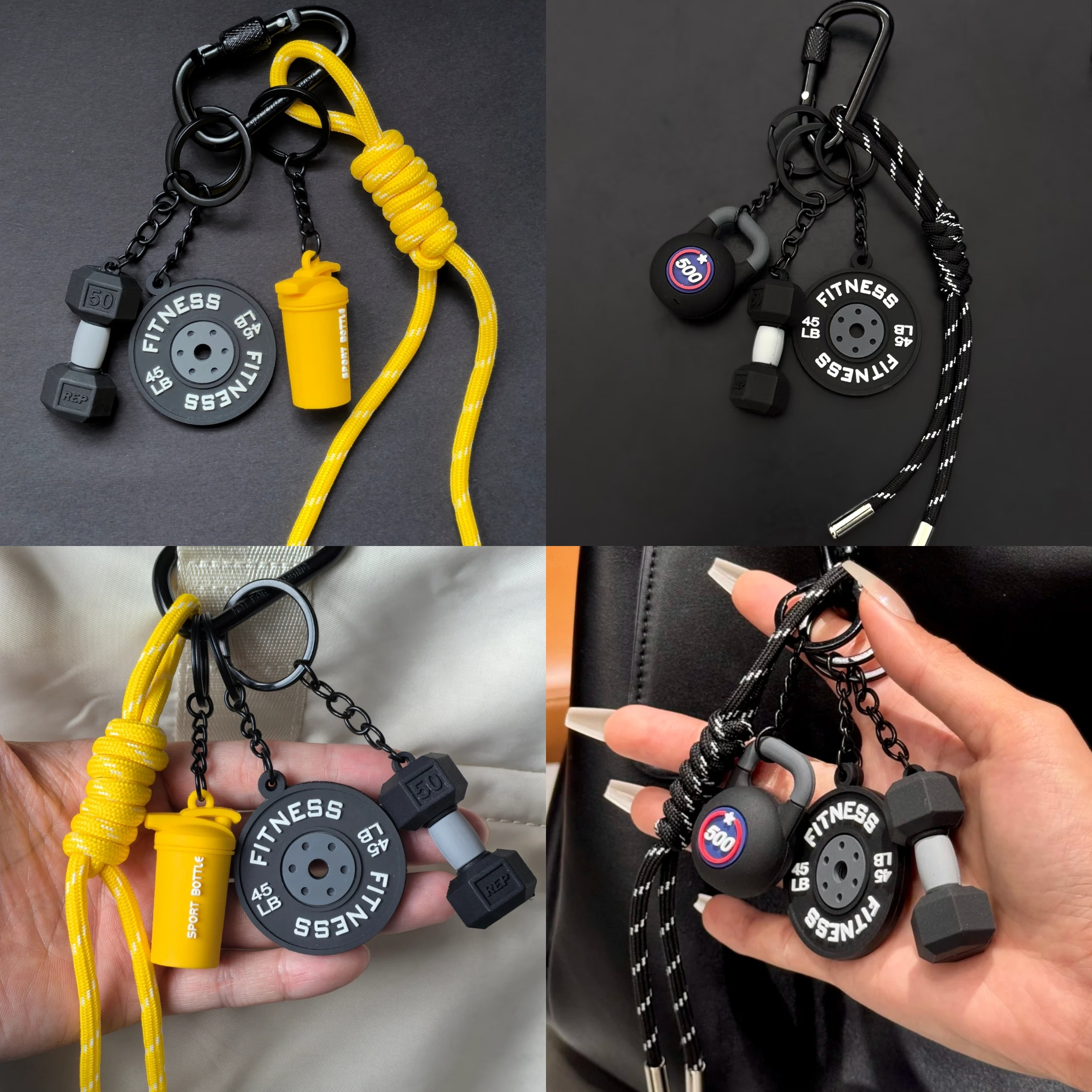 Fitness Keychain with Dumbbell Charm Heavy-Duty Gym Bag Tag, Workout  Keyring for Weightlifting, Running, Yoga Ideal Gift for Gym Enthusiasts,  Men