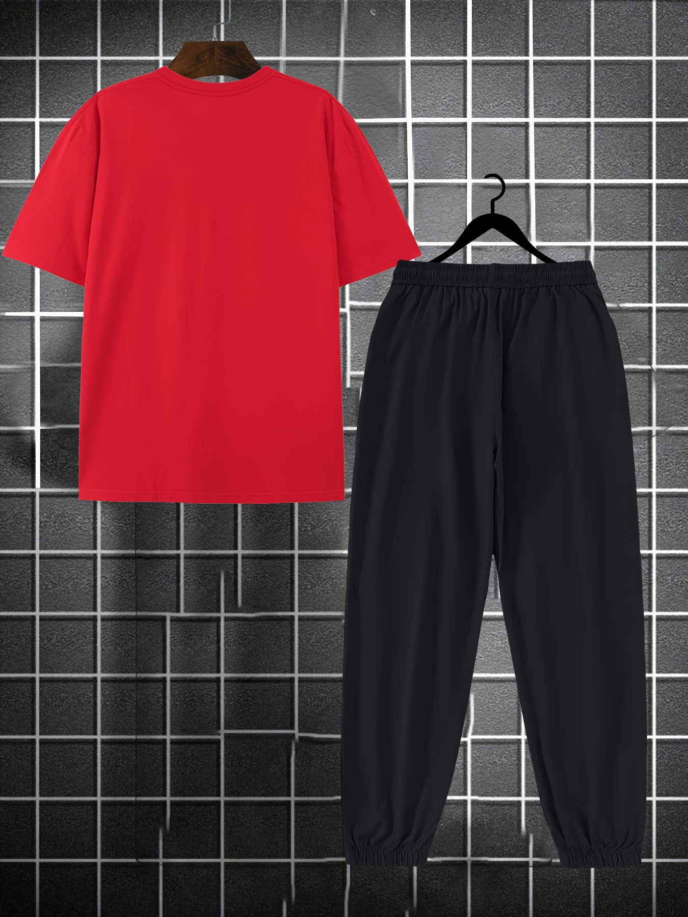 for KARMA Printed Men's Casual Trendy Tracksuit with Top and Comfortable Work Pants