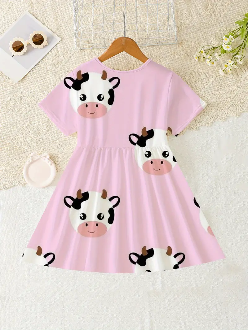 cow print dress pink Western Wear Cow Print Dress