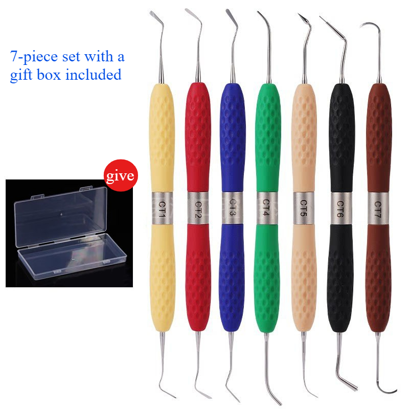 item picture 7pcs stainless steel lifting tool set   a complimentary storage case   tool set with ergonomic handles featuring 7 different  