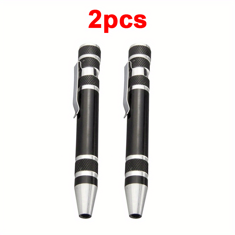 Set Of 2 Versatile Screwdrivers Featuring 8 Functions, Made From Aluminum Alloy, Designed For Removal Tasks