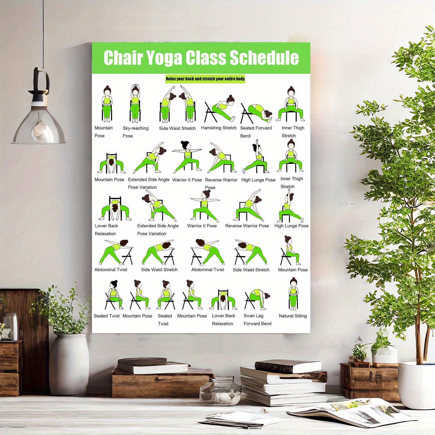 1* Schedule Canvas Art Print, cm, Frameless Wall Decor for  Home Gym, Bedroom, Kitchen, Living Room, Office, Hotel, Cafe, Creative