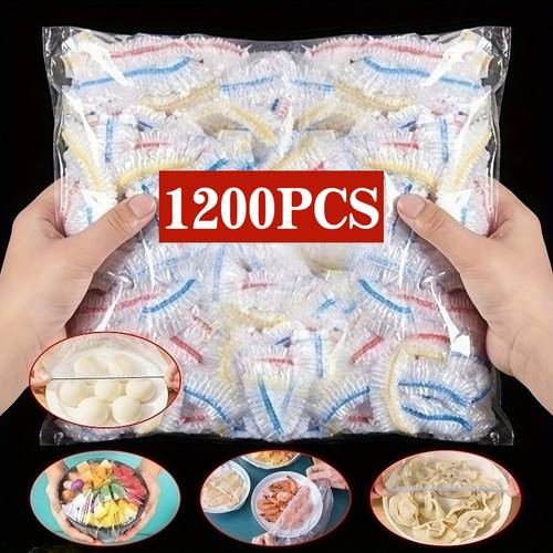 new large pack of 1200pcs disposable dust proof no tear plastic wrap covers food covers food grade household storage bags bowl covers meal covers suitable for microwave ovens and refrigerators a kitchen essential for daily use
