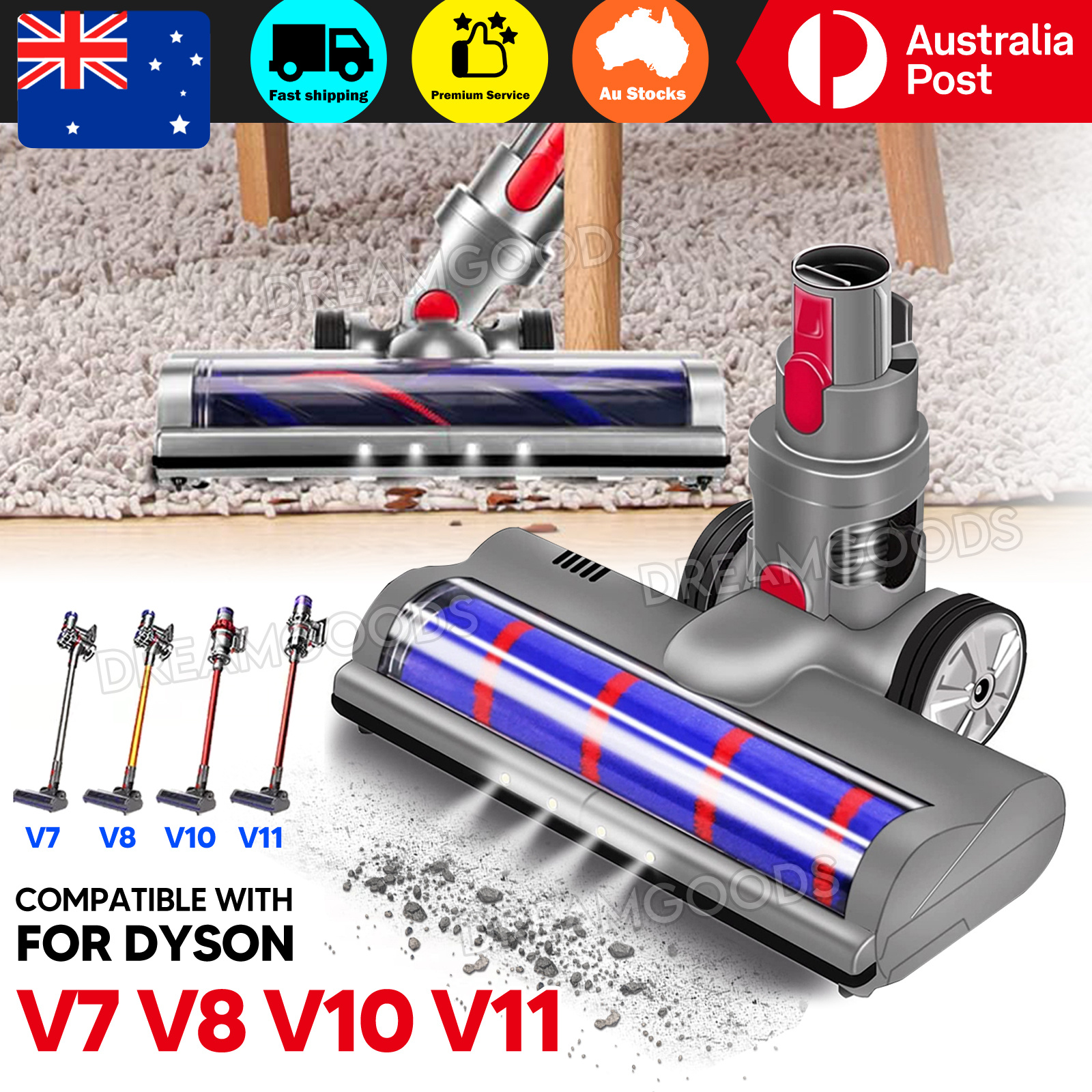 TEMU Cordless Vacuum Cleaner Floor Brush Fluffy Roller Head For V7 V8 V10 V11 Dreamgoodsstore