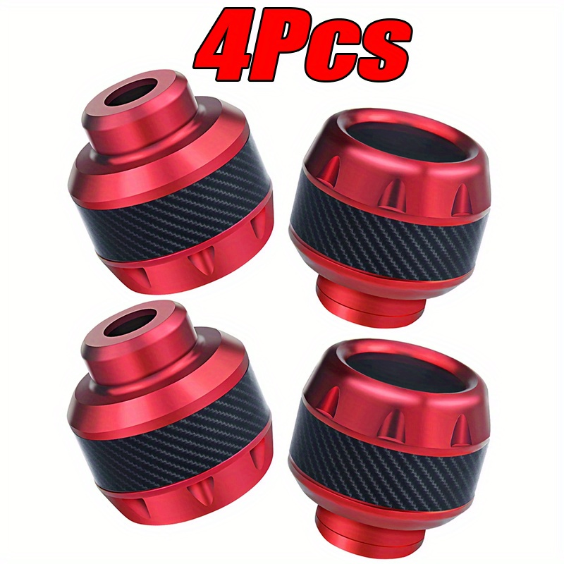 TEMU 4pcs Universal Motorcycle Wheel Protection Crash Pad Motorbike Crash Protectors Alloy Motocross Falling Front Fork Slider Cups