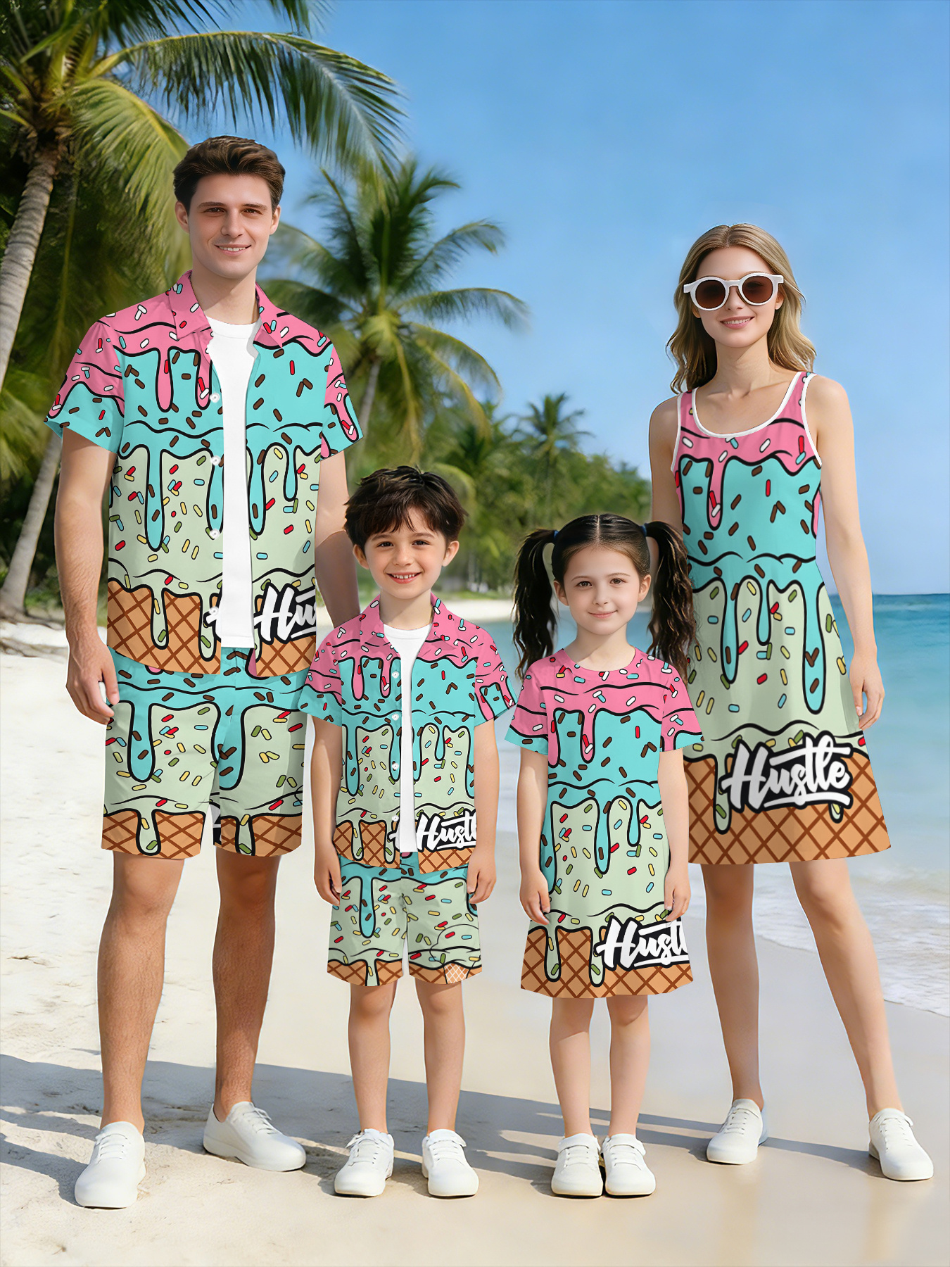 matching beach outfits for family - Bahrain