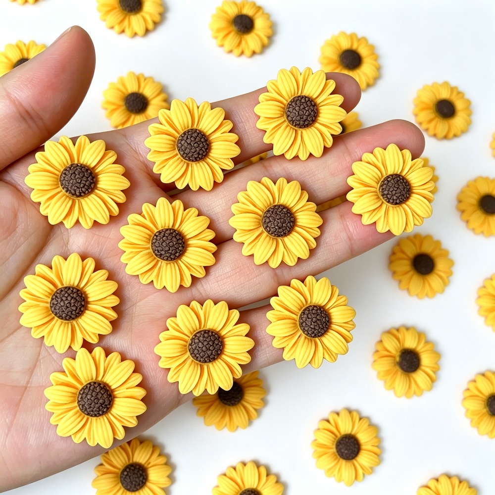 TEMU 38pcs Rétro Mat, Additions en Résine, Idéal pour Pinces à Cheveux, Coques de Téléphone, Fleurs Décoratives, Boucles d'Oreilles, Style Rustique,