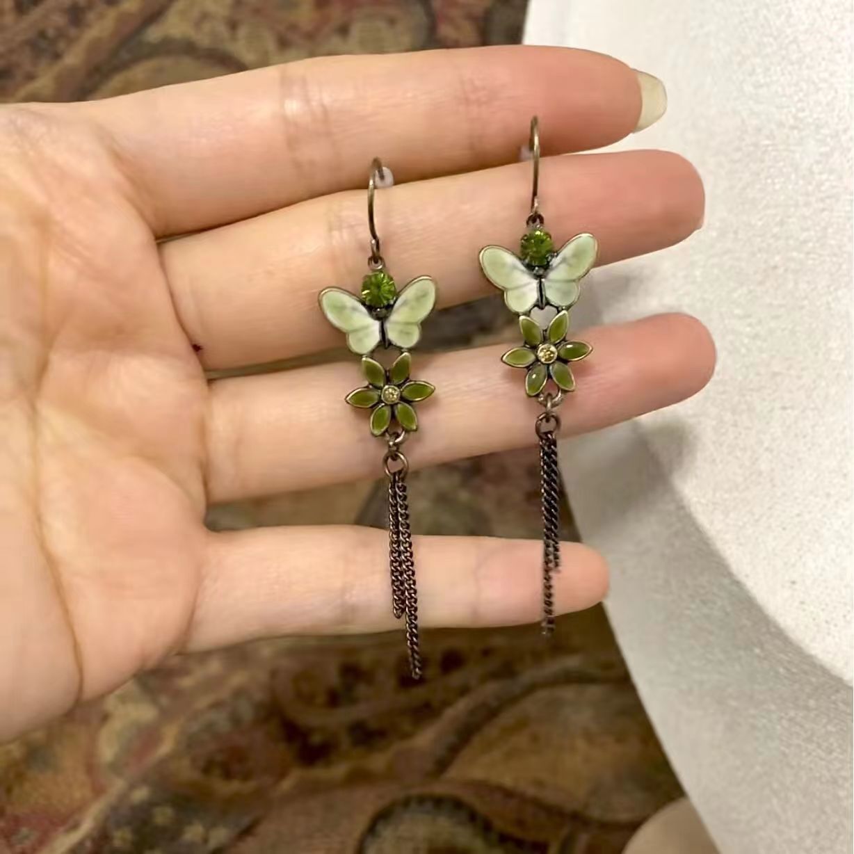 TEMU Women's Elegant Bohemian And Long Chain Tassel Earrings - Suitable For Daily And Formal Jewelry Like Parties, Weddings, And Gifts - Exquisite