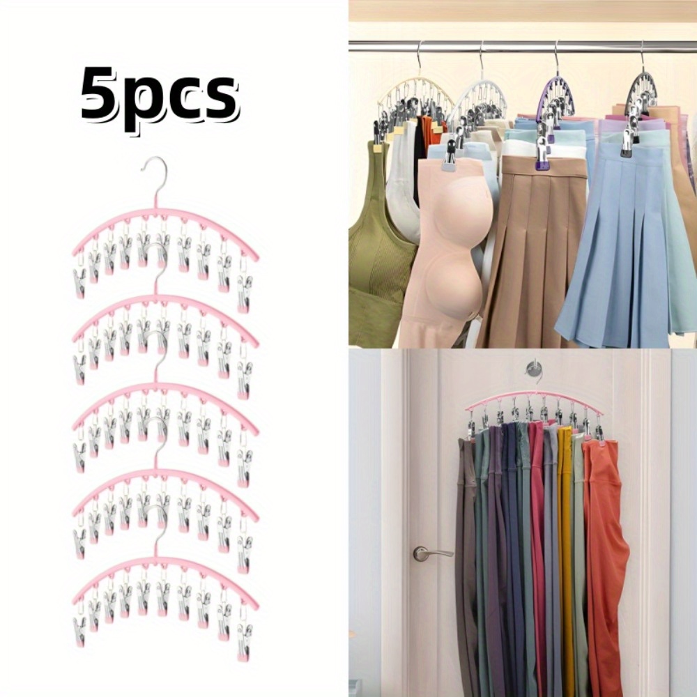 10PCS Pants Hangers,Adjustable Clothes Hangers, Anti-Rust
