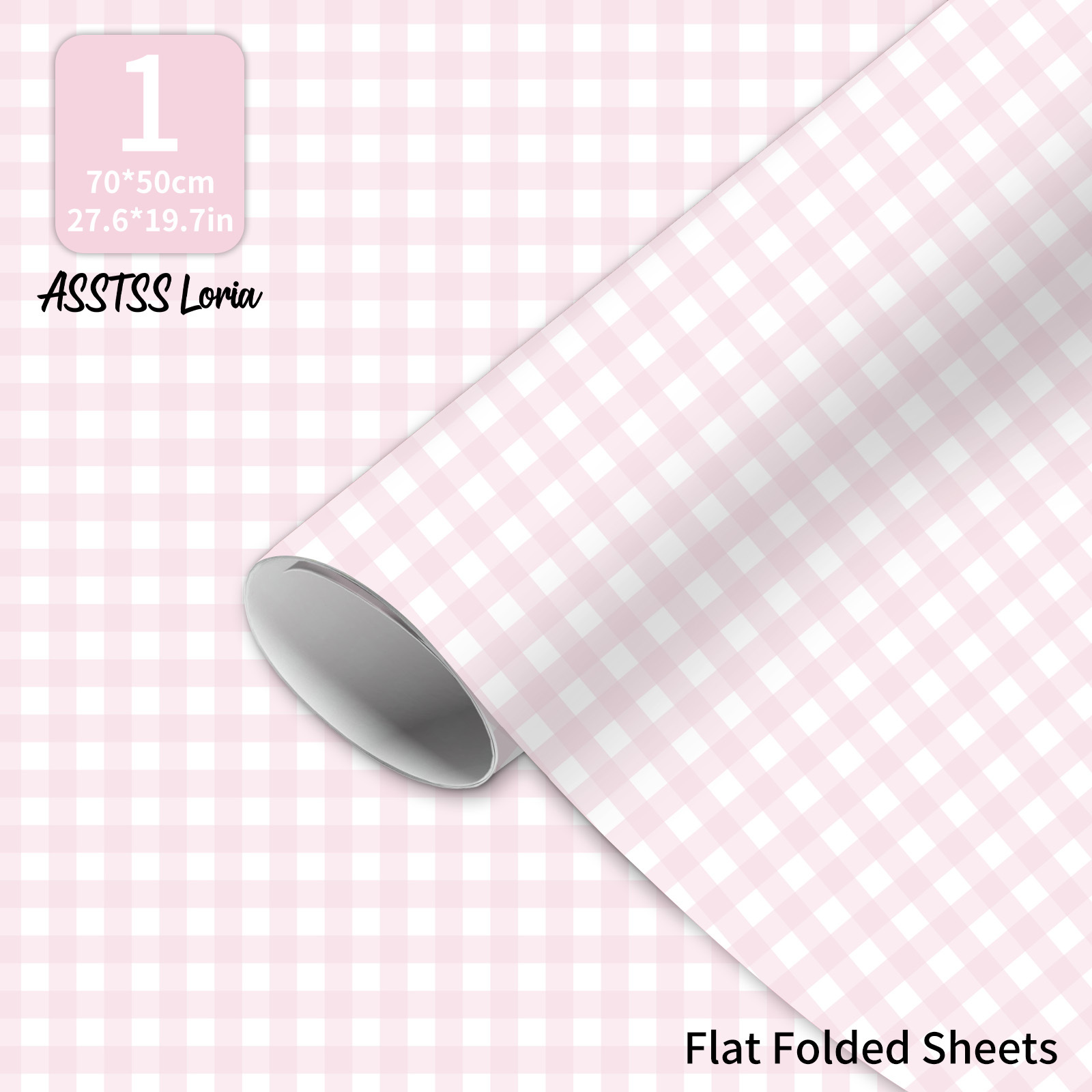 TEMU ASSTSSLORIA Carta da Regalo - 1 Foglio Carta da Imballaggio a Quadri Rosa Primaverile, 20X28" Grande Premium 105GSM Carta , Confezione ad