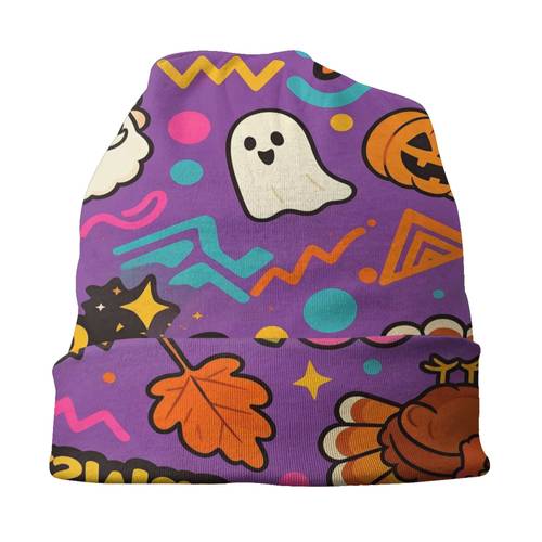 item picture whimsical holiday loose pullover hat suitable for halloween christmas thanksgiving stylish versatile hat with loose fit for themed parties casual wear for warm winter for fall winter outfits
