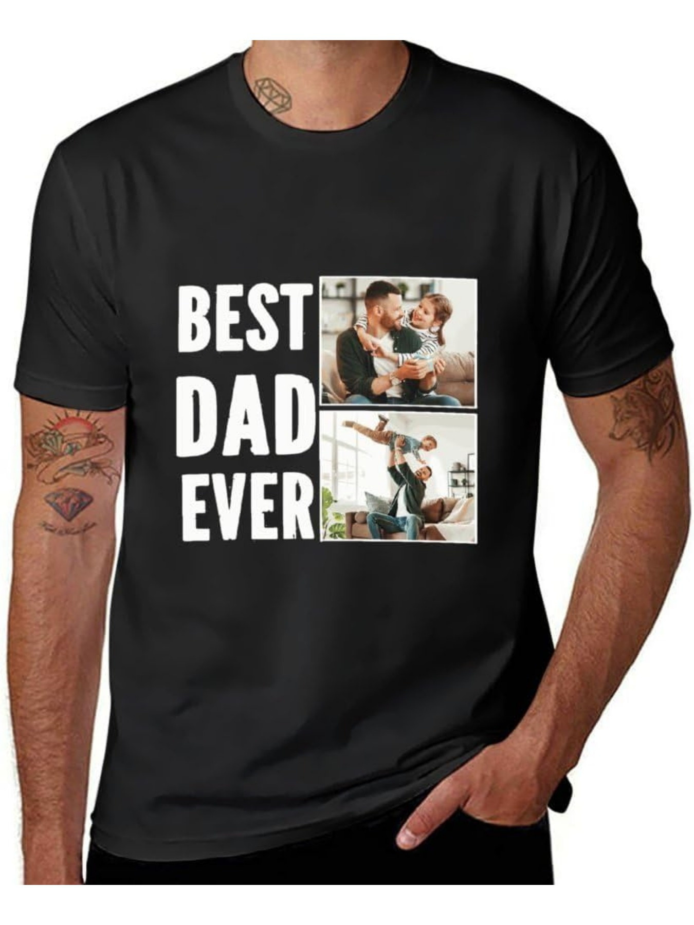 Personalized T-shirt for dad, a birthday gift for *'s Day from daughter,  son and wife, image size:800x1067