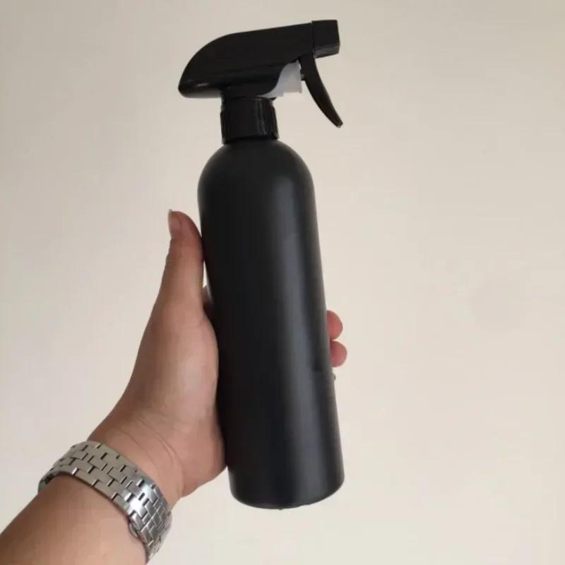 TEMU 500ml Continuous Mist Spray Bottle For Hair & Salon - High-pressure Barber Styling Atomizer, Durable Plastic, Black, Ideal For Haircare And