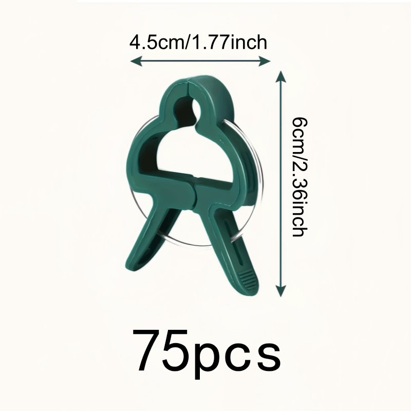 Image of 75pcs 6cm Swallow Clips Durable Flexible Garden Plant Clamps For Fixing Tomato Cucumber Vines Reusable Ideal For Potted Plants Yard Greenhouse Gardening Supplies