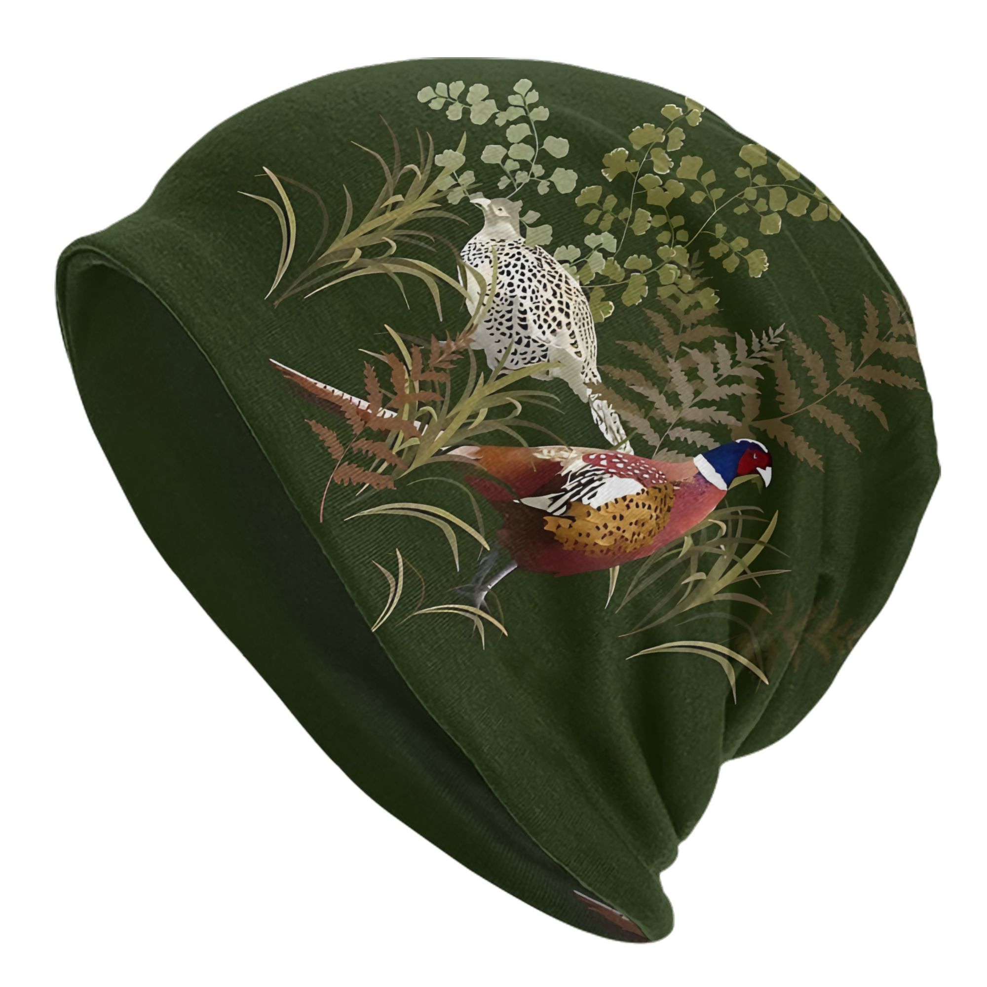 TEMU 2d Print Design Pheasant Days Skull Cap Unisex Hip Hop Beanie Hat