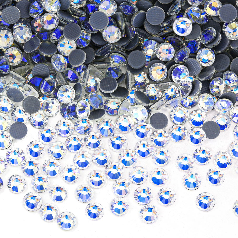 720pcs Hot Fix Crystal Rhinestones Ss6-ss30, Flat Back Sparkling Round Crystal Rhinestones For Diy Crafts, Clothing Sewing, And Fabric Decorations For Dresses, Bags, And Shoes