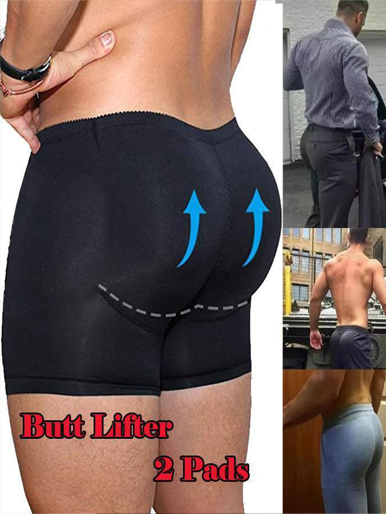 mens   lifting underwear with removable padding   boxer briefs trunk shorts medium stretch fabric adjustable   enhancing pads for     comfortable supportive casual attire gym special occasions menswear  