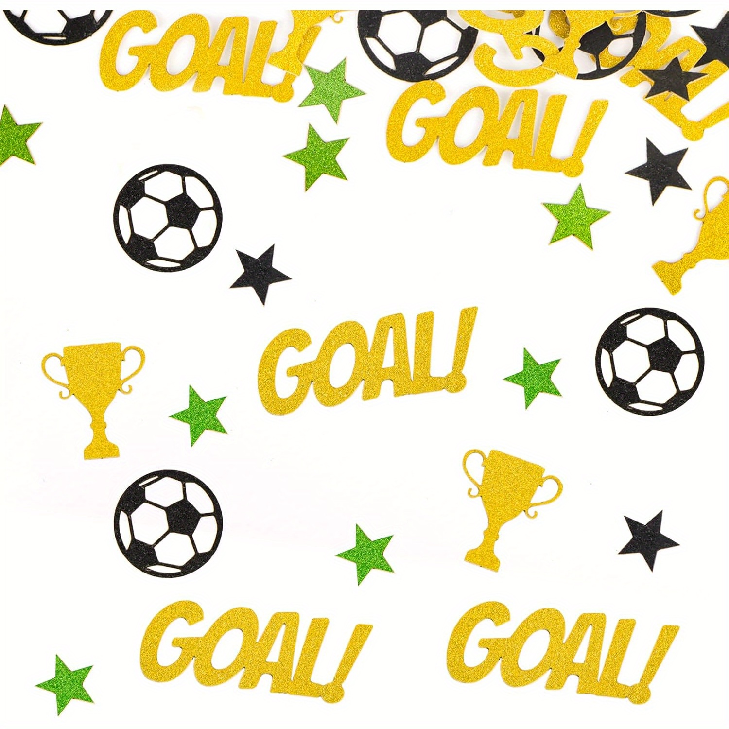 100pcs Football Table Confetti Suitable For Football-themed Birthday Parties, Showers, Gender Reveals & Sports Events - Paper Ground Decoration With Footballs (party Supplies)
