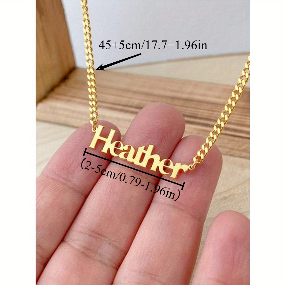 Custom Gold-Plated Stainless Steel Name Necklace