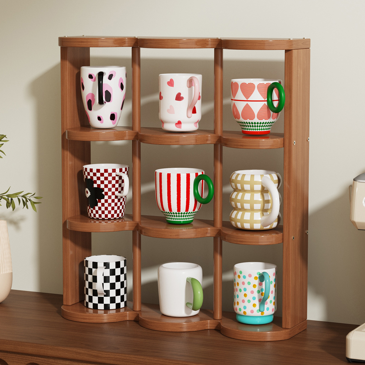 Coffee Mug Holder Countertop Coffee Station Organizer,Space Saving