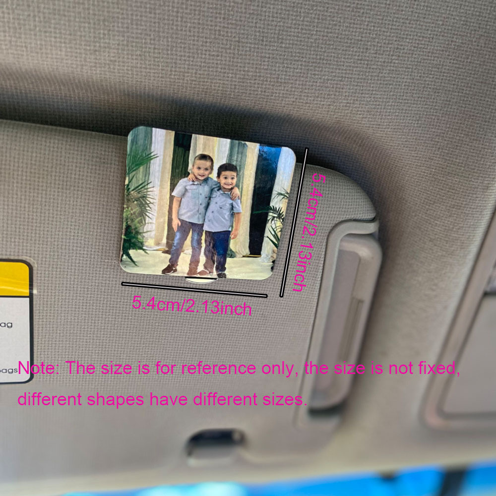 

1pc Custom Photo Car Sun Visor Clip, Acrylic Personalized Auto Sunshade Holder, Picture Frame For Vehicle Interior, Unique Gift For Men And Women, Christmas Present