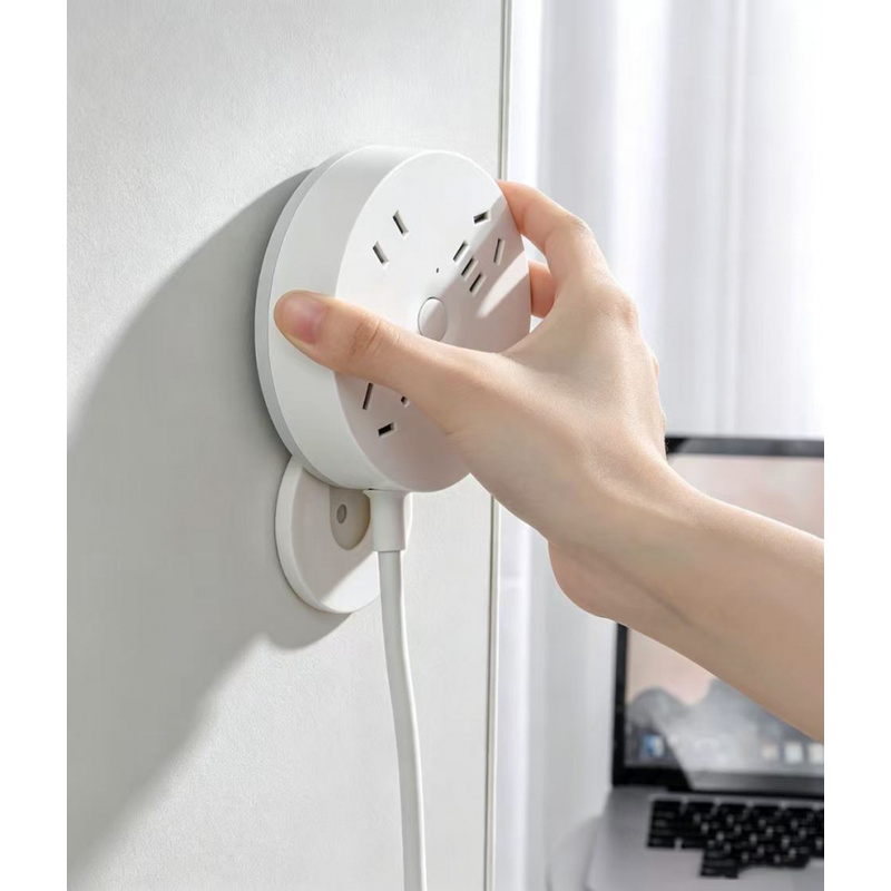 6pcs Plug and Socket Holder with Traceless Wall Mounted Hooks