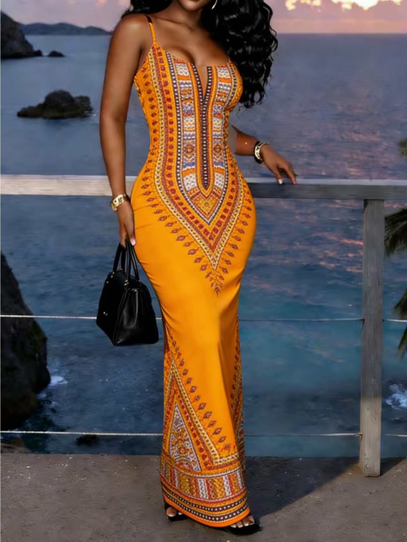 knee length dresses for ladies HDAfricanDress Plus Size African Women 2024 Ankara Wedding Dress –  hdafricandress main image 0