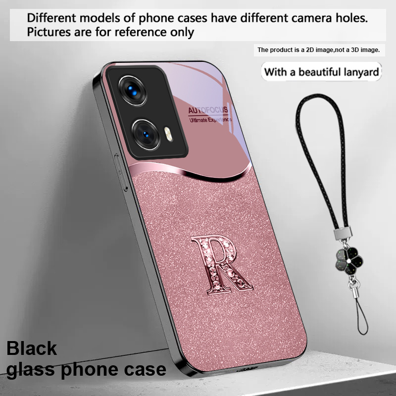 TEMU Phone Case: 2d Flat Golden Letter R Suitable For Motorola For Moto G22/g24 Power/g24 4g/g34/g35/g45/g54 Eur Edition/g55/g75/g84 5g/g85 5g/edge