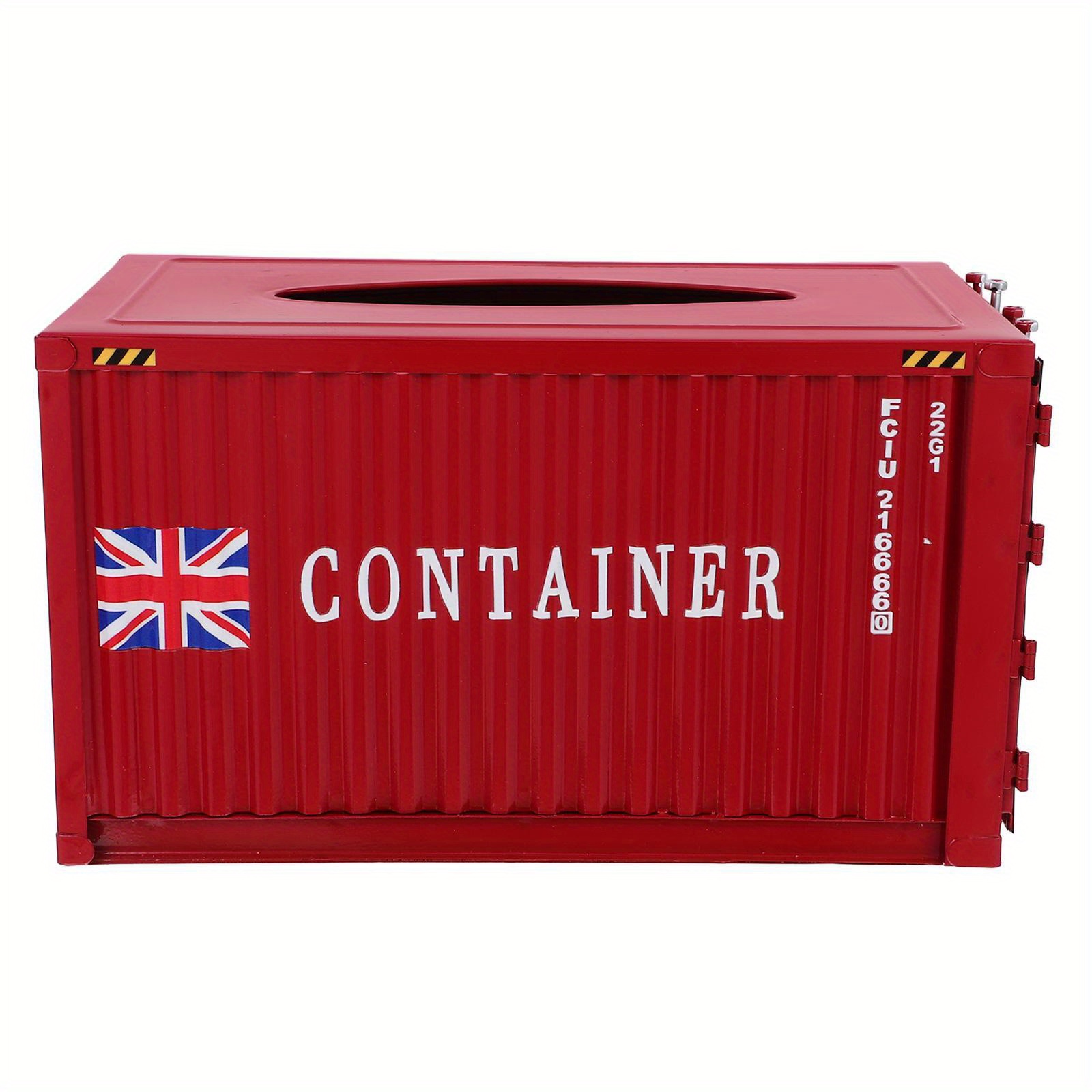 1pc industrial red tissue box sturdy construction compact square design for home office bathroom kitchen hotel car decorative organizer for tissues napkins receipts modern industrial decor storage container   rustic aesthetic durable construction napkin holder   businesses Product details 6