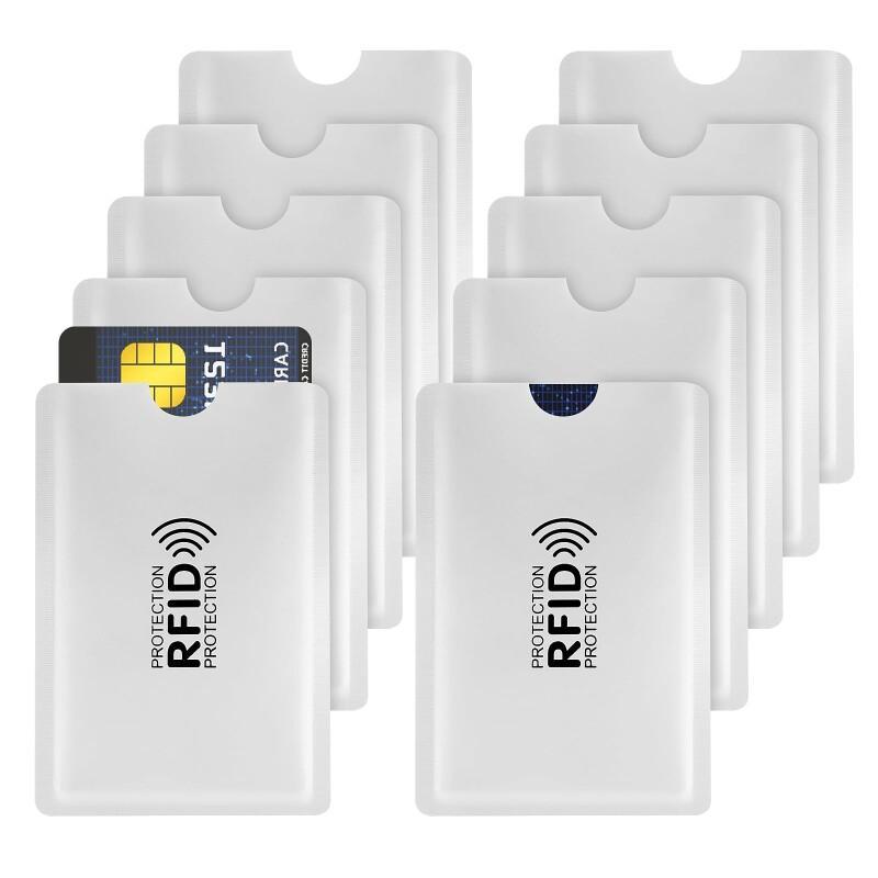 Random Color 20 Fashionable Ultra-sleek Rfid Blocking Sleeves, Stylish Rfid Card Holders, Thin Anti-theft Card Protector Sleeves For Women Men Wallet Organization