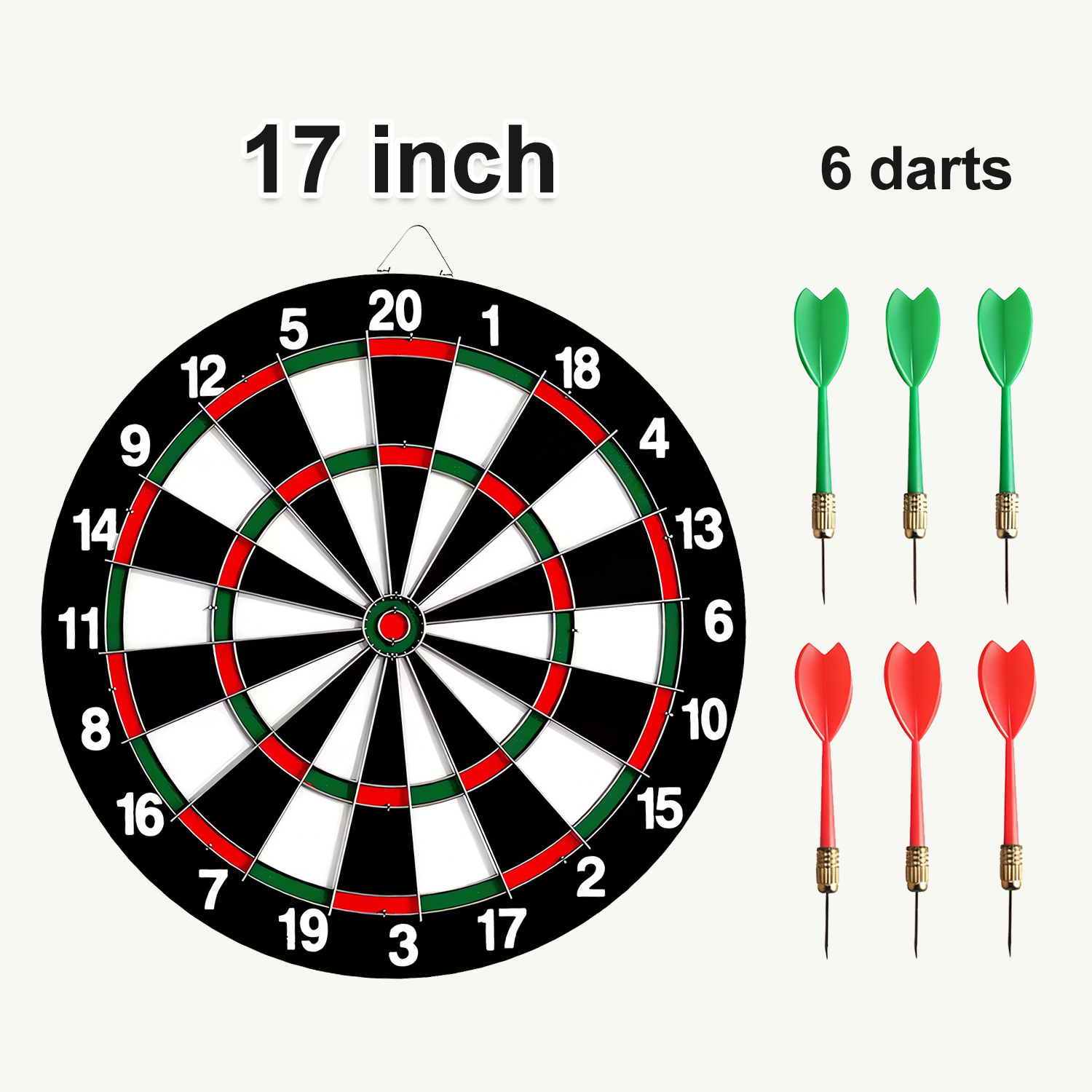 1 Set Double-sided Paper Dartboard 40cm Diameter With 6pcs Darts Household Game Dart For Indoor Entertainment Competition Use