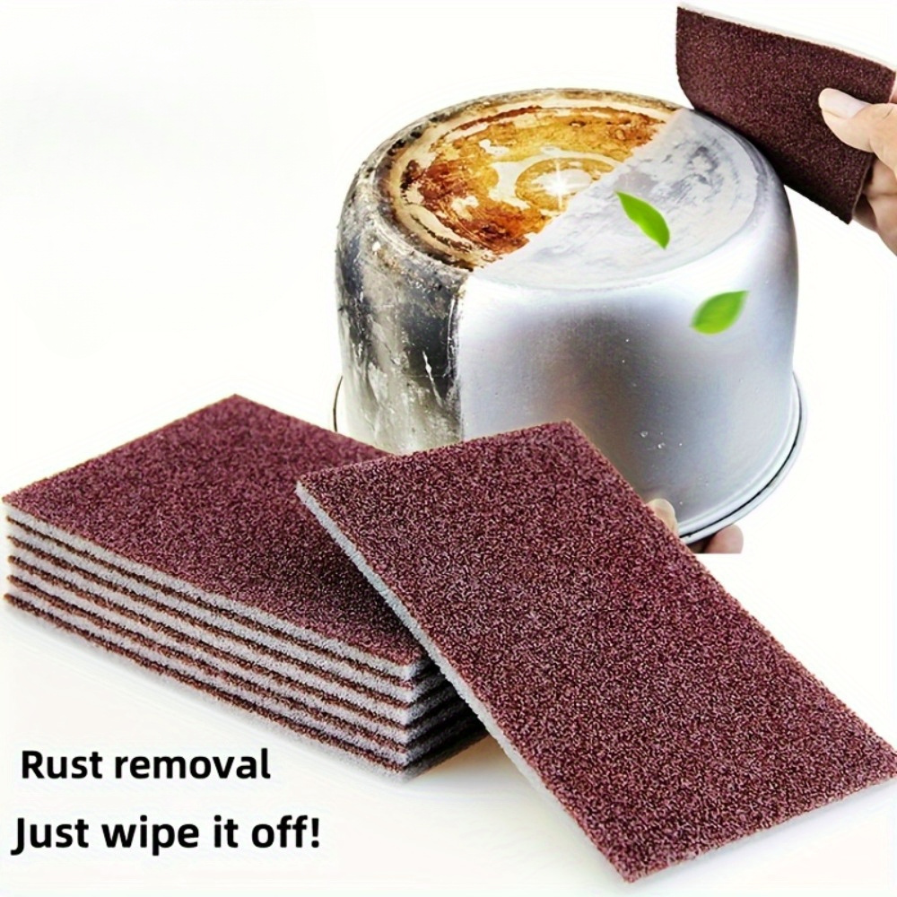 2-pack Diamond Sponge Scrubber - Cleaning Tool For Bottoms, Stain Removal, Cutting Boards & Pans With Action