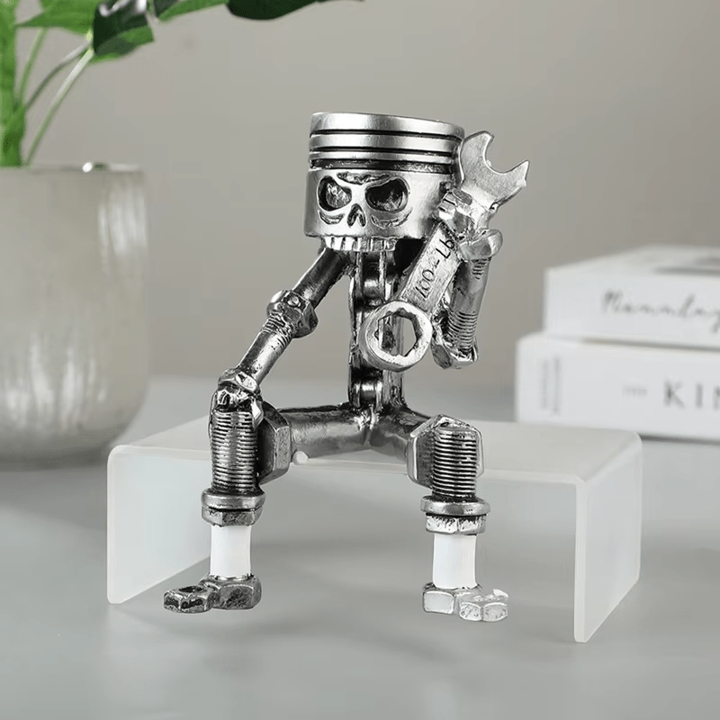 

Unique Piston - Resin Art Statue With Gear Base For Car Enthusiasts, Office & Home Decor, Ideal Christmas Or Halloween Gift, Room Decor