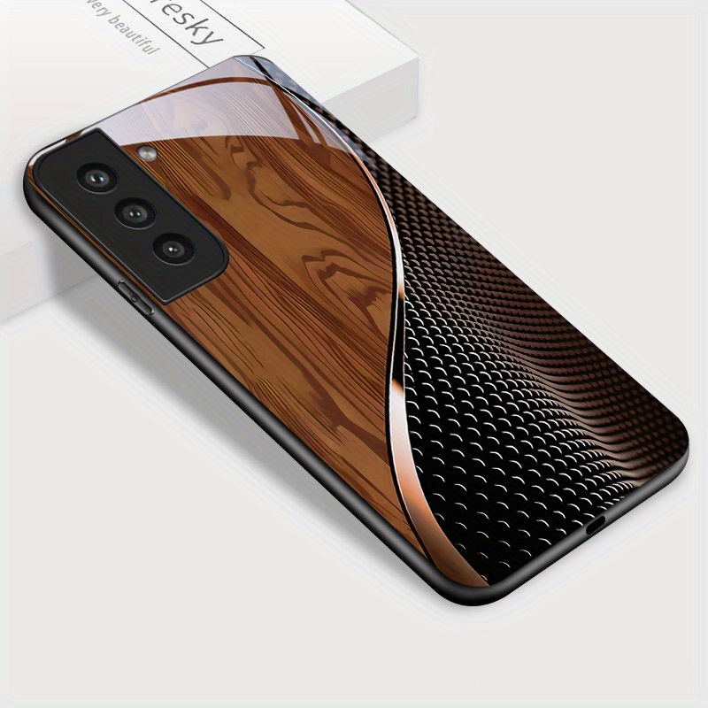 TEMU Étui pour for Samsung Galaxy S21 Plus et S21 FE, Coque en Verre Trempé Brillant Élégante et Antichoc