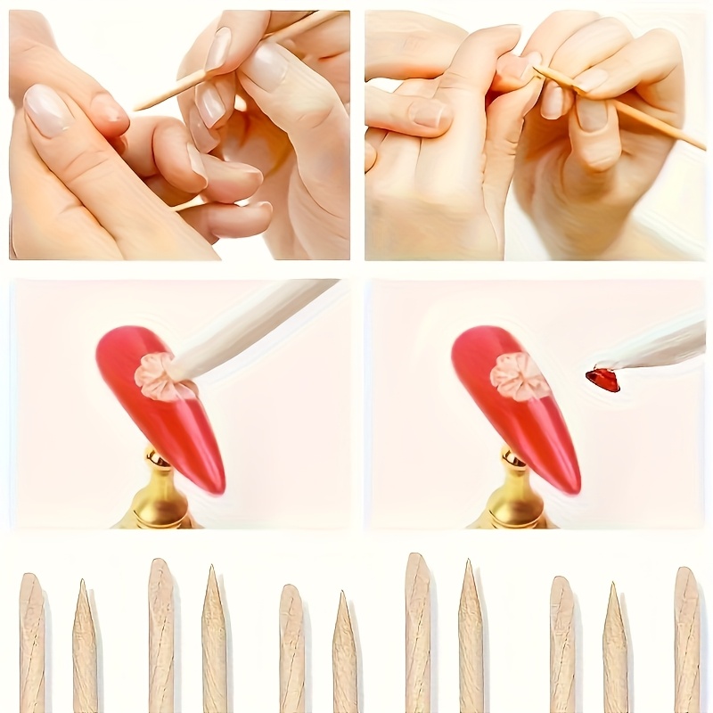 80/150 stück natürliche orange holz peeling sticks - unparfümierte maniküre- und pediküre-werkzeuge, unverzichtbar für zuhause und salon, für zehennagel- & fußreinigung