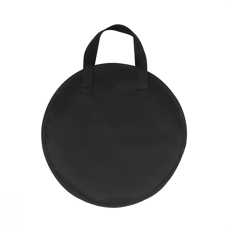 TEMU Heavy-duty Round Tool Bag With Zipper Closure - Portable Storage Organizer Made From Durable Fabric, Ideal For Rv, Gardening, And Workshop Tool